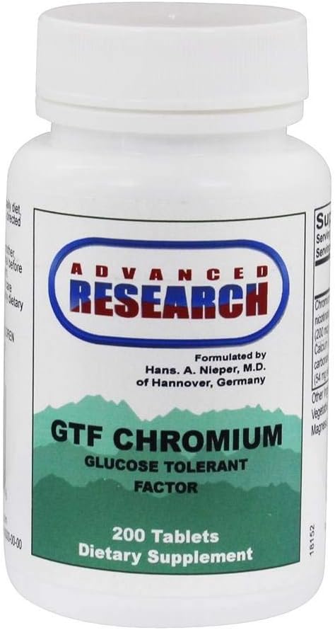 Avanceret forskning / ernæringsbærere Gtf Chrom - Glucose tolerant Factor 200 Tabs