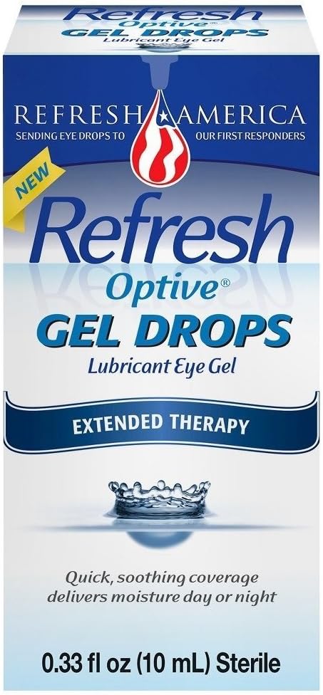 Genopfrisk Optive Gel Drops 0.33 Fl Oz (10 ml) Per flaske - 2 flasker