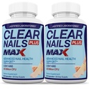 Begrundede laboratorier (2 Pack) Clear Nails Plus Max Pills 40 Millioner CFU Probiotiske 60 kapsler