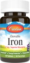 Carlson Chewable Iron 27 mg, Grape, Blood Health, 30 tabletter