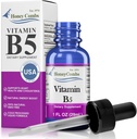 Vitamin B5 Pantothenic Acid Liquid Drops - Made in USA - 500% DV per servering - 36 Servering pr Container - Great for mænd, kvinder, børn - Vegansk flydende vitaminer - Bulk størrelser også tilgængelig