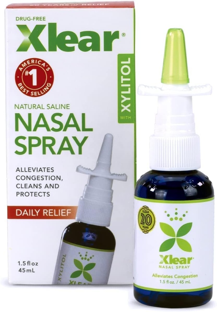 Xlear Natural Nasal Spray med Xylitol, 1,5 fl oz (pakning med 1)