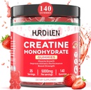 140 Grev Creatinin monohydrat Gummies, 5000mg Creatinine monohydrat Ingen sukker Gummies for kvinder & mænd med L- Taurine, Vitamin B12 for muskel styrke, Muskel Inddrivelse, Glute Builder, Energi Boost