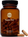 Måne Juice SuperYou Ashwagandha Kosttilskud med Rhodiola, Shatavari & Amla - Cortisol Reducer for energi, Mood, Focus og Stress Support, Vegan, Non- GMO & 100% sporbar, 60 kapsler, 30 Servere