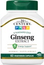 21. århundrede Ginseng Extract Veg Kapsler, 60Count