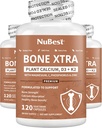 Bone Xtra - Vegan Bone Strength Formel for Stronger Bones, Plantbaseret Calcium fra Marine Alger, Vitaminer D3, Vitamin K2, Magnesium, Phosphorus & Mere for Teens, Voksne - 3 Måneders Supply Department 124; 3 Pack