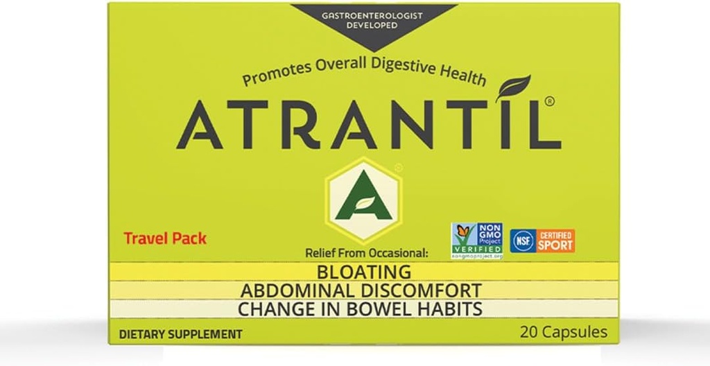 Atrantil Travel Pack (20 Count): Bloating, Abdominal Discomfort, and Change in Bowel Habits
