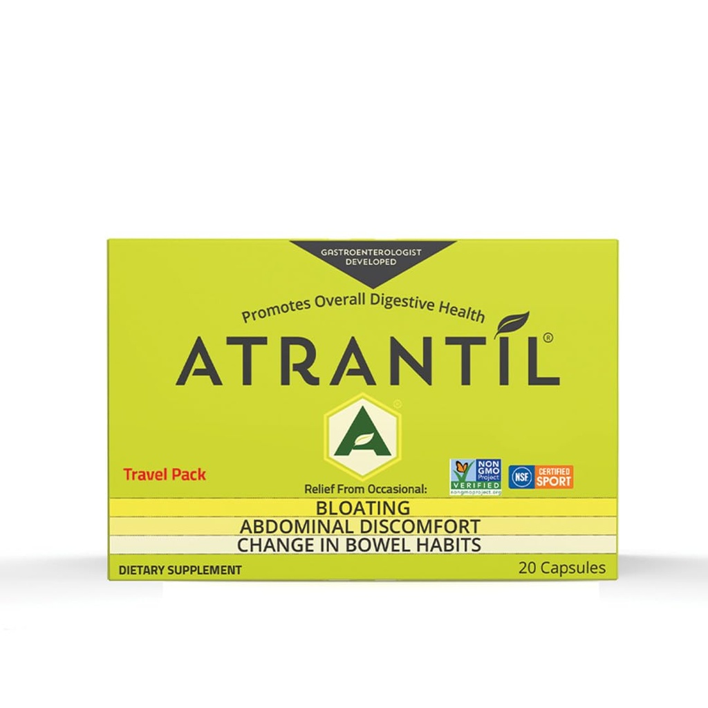 Atrantil Travel Pack (20 Greve): Bloating, Abdominal ubehag, og ændring i tarm Vaner