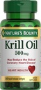 Nature 's Bounty Krill Oil, Heart Health, Kosttilskud, 500mg, Rapid Release Softels, 30 tæller