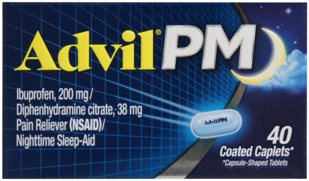 Advil PM 200 mg overtrukne kapsler 40 ea (pakning med 6)