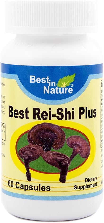 Bedste Rei- Shi Plus - Sov bedre, Forbedre immun- og leverfunktioner - Premium Organic Rei- Shi Mushroom Extract