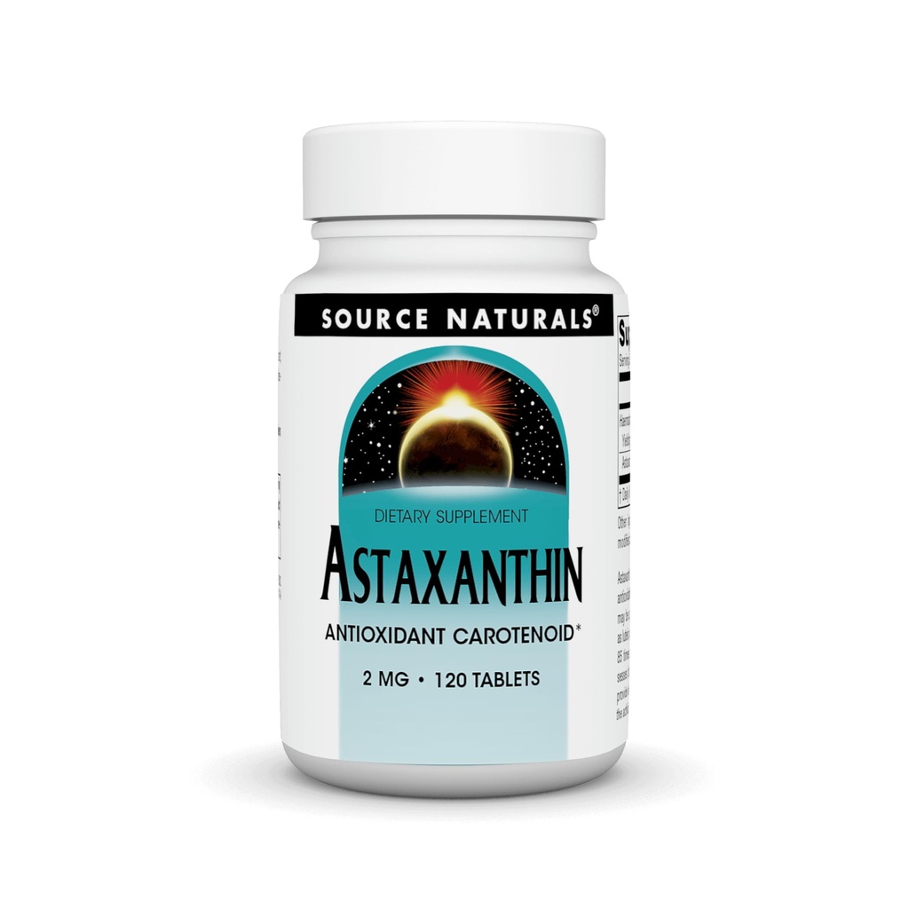 Source Naturals Astaxanthin, Antioxidant Carotenoid *, 2 mg - 120 tabletter