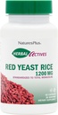 NaturesPlus Herbal Actives Red Yeast Rice 1200 mg - 60 kapsler - Non- GMO, Vegan, Gluten Free - 30 Servere