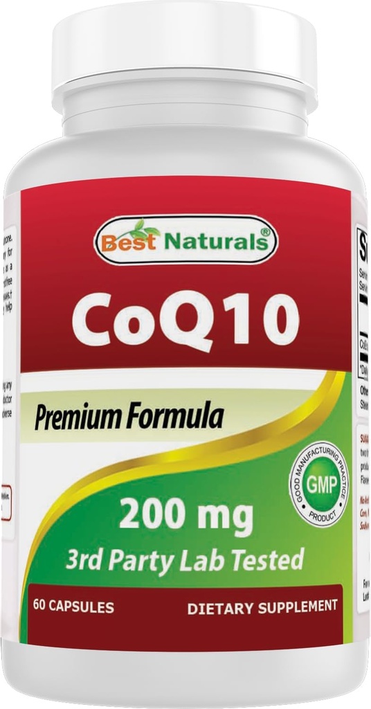 Bedste Naturals COQ10 200 mg, 60 kapsler