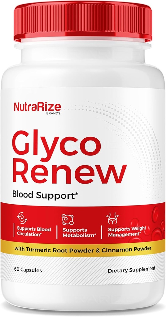NutraRize Glyco Renew piller, Alle naturlige blod støtte Formel, Maksimal styrke supplement til at opretholde stabile niveauer, din rejse mod sund livsstil, anmeldelser (60 kapsler)