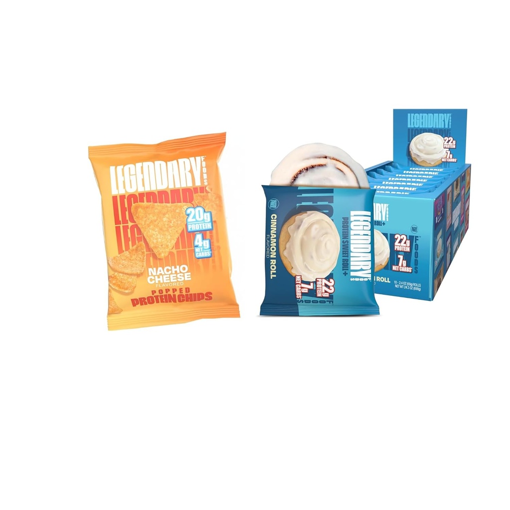 Premium 22 g Protein Kanel Roll + 20 g Protein Chips Bundle