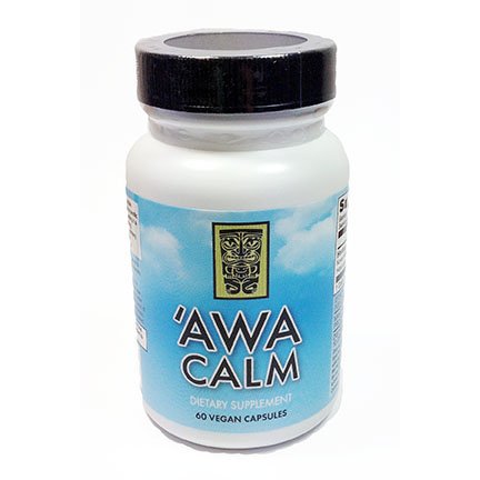 'Awa Calm Capsules - Kava- baseret urtebundte supplement med 30% Kavalatone, Calamus Root, Passionsblomst, Lemon Balm & Humle (60 kapsler)