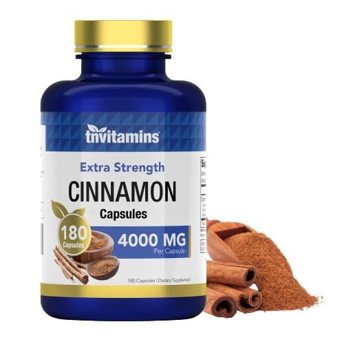 tnvitamin kanel kapsler 4000 mg Ækvivalent - 180 Kapsler - 124; Cassia & Ceylon kanel piller - 124; To sorter!