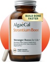 AlgaeCal - Strontium Boost, Natural Calcium Supplement for Bone Density Increase, Strontium Citrate 680 mg, Let at synke for Bone Health & Bone Styrke, Gluten- Free - 60 Veggie Caps- Fremstillet i USA