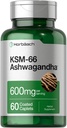 Horbäach KSM- 66 Ashwagandha Supplement Caplets - 124; 600mg - 124; 60 Pills - 124; med L- Theanine - 124; for kvinder og mænd - 124; Vegan, non- GMO, Gluten Free Complex Supplement