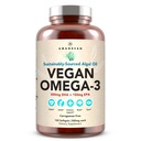 AMANDEAN Vegan Omega 3 tillæg. Premium Fish Oil Alternative. Alger DHA & EPA. Carrageenan Free Softels. Alger essentielle fedtsyrer. Plantebaseret hjerte, hjerne, øje, hud, immunforsvar. (120ct)