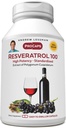 ANDREW LESSMAN Resveratrol- 100mg - 180 kapsler - Red Wine 's Beneficial, naturligvis Occurring Antioxidant, Uden alkohol. Tilsætningsstof fri