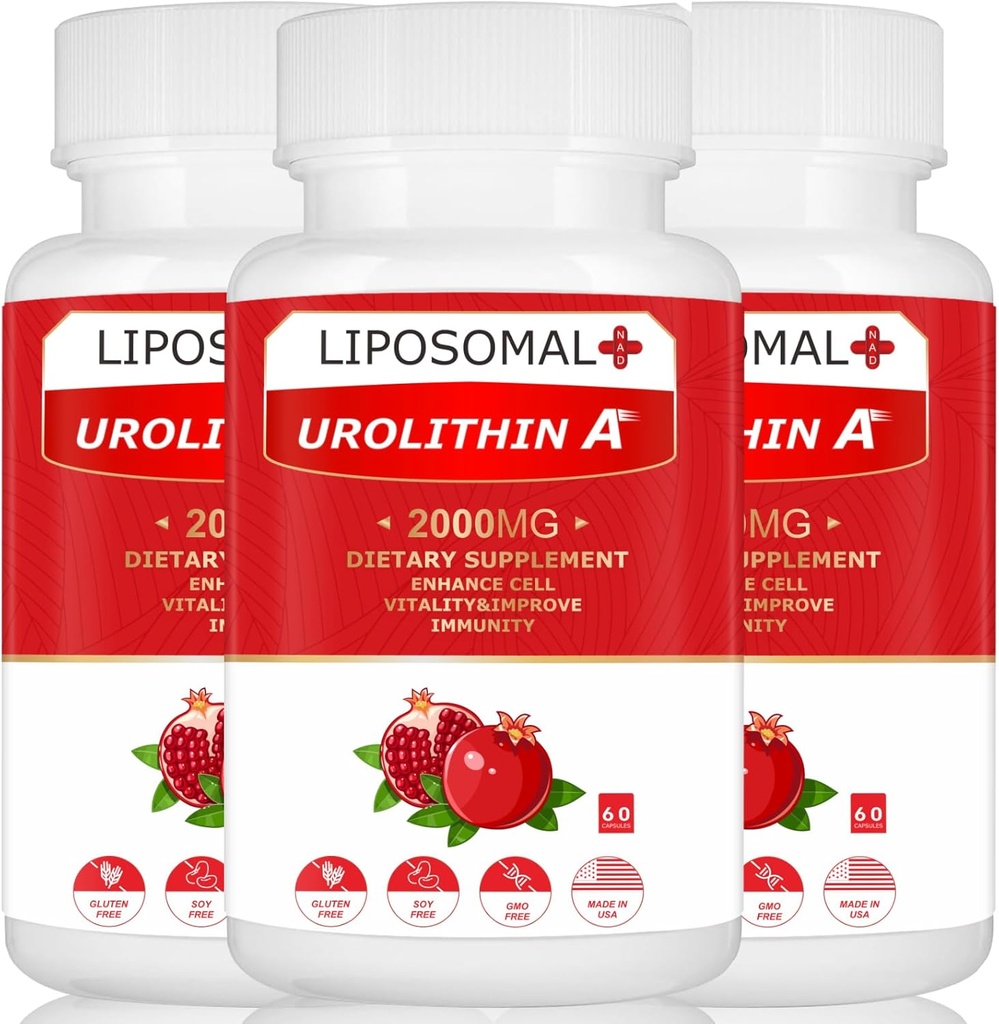 Liposomal Urolithin A Supplement 2000MG for Energy 180 Capsules