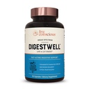 Live Conscious DigestWell øjeblikkelig support - Fast- Fungerende fordøjelsesstøtte i 124; Broad Spectrum Enzyme, Probiotic & Herbal Formel - Nedsætter hverdagen Gas & Bloating - 90 Kapsler