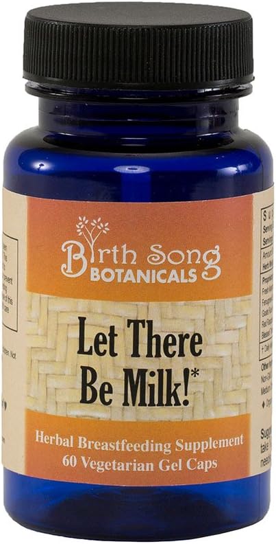 Fødsels Song Botanicals Lad der være mælk! Vegetarisk Væskekapsler - Bukkehorn, Geder Rue, Velsignet tidsel til Boost Milk Supply - Amning supplement til pleje og Pumping Moms, 60 Greve
