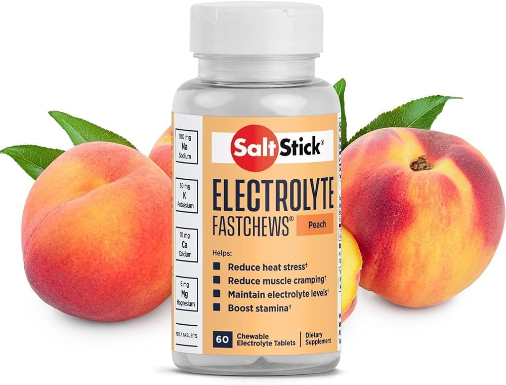 SaltStick Fastchews Buffered Electrolyte Salts Tablet - 60 Greve, Peach - 03- 4060