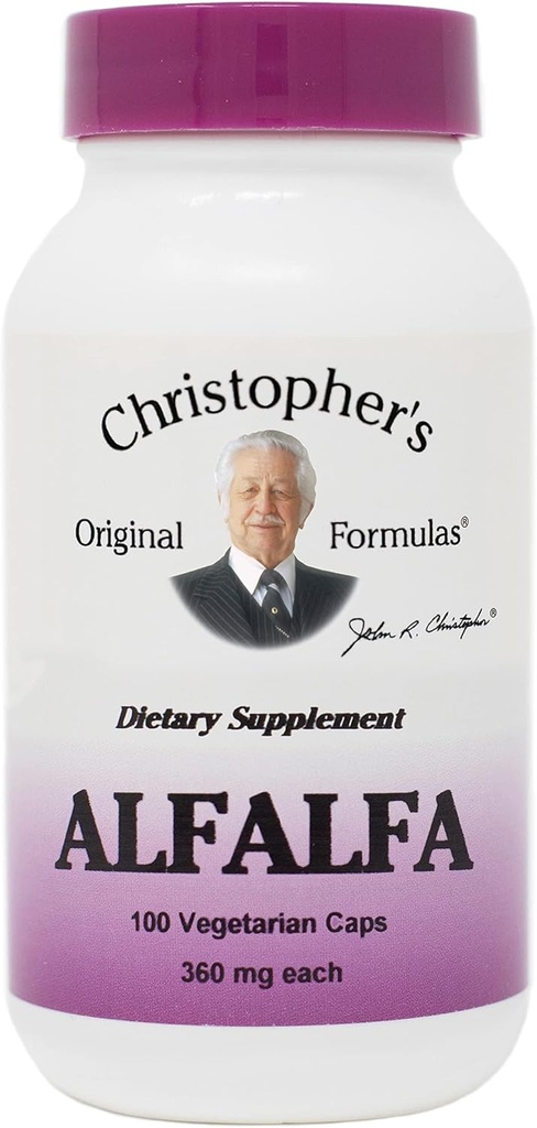 Christopher 's Original Formulas Single Herb Alfalfa - 100 vcaps, (Dr.