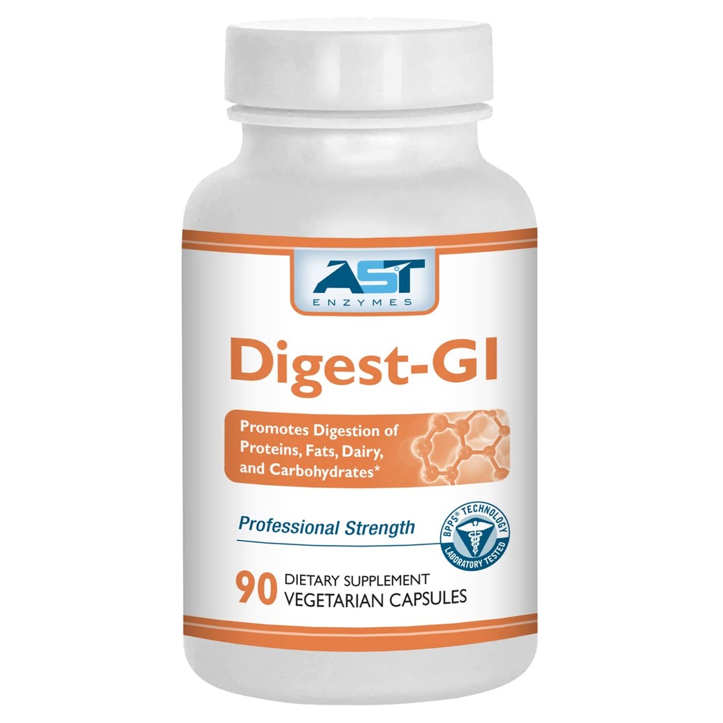 AST Enzymes Digest- GI fordøjelsesenzymer - fordøjelse og Bloating Relief for kvinder og mænd - 90 Vegetariske kapsler