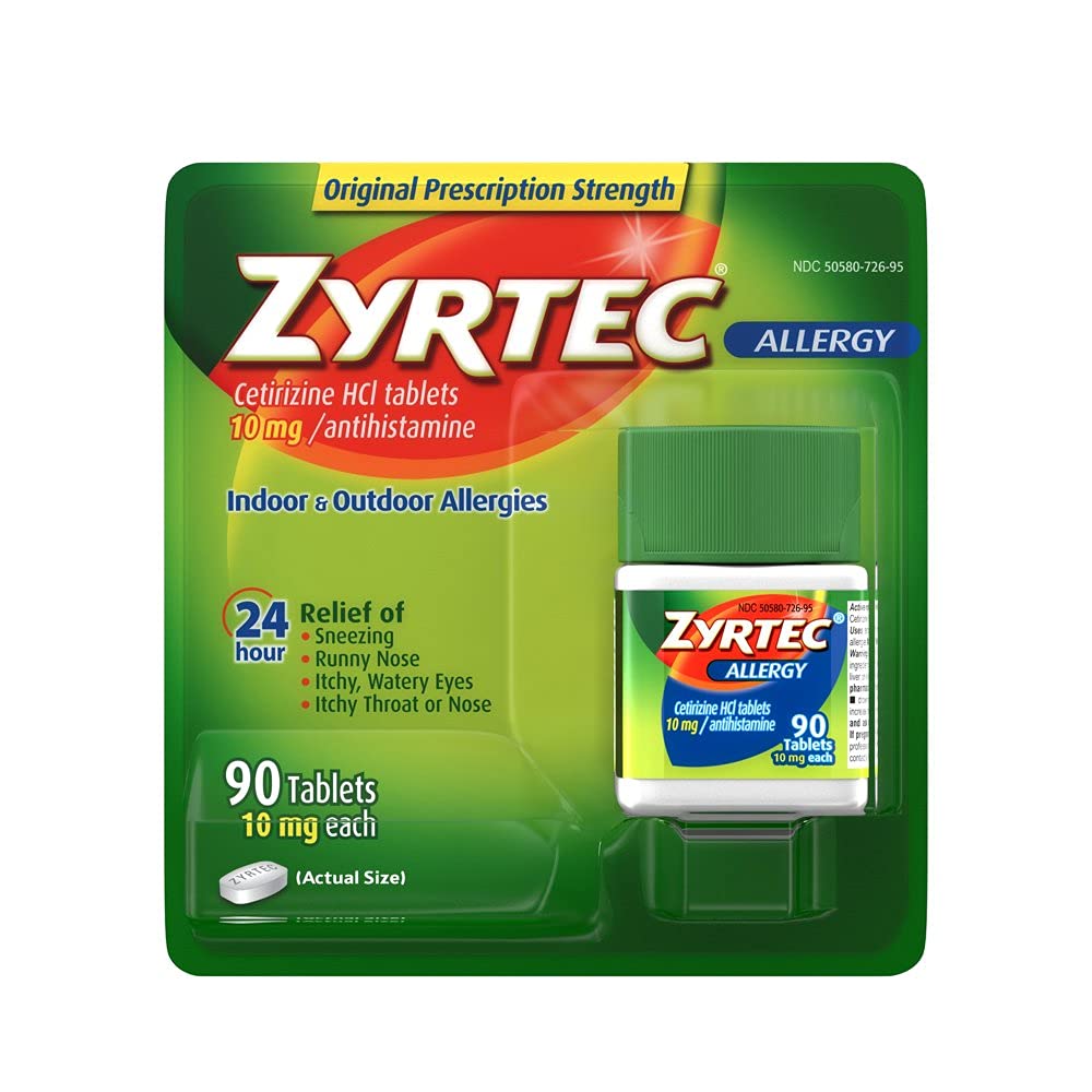 Zyrtec Allergi Relief (10 mg), 90 tabletter