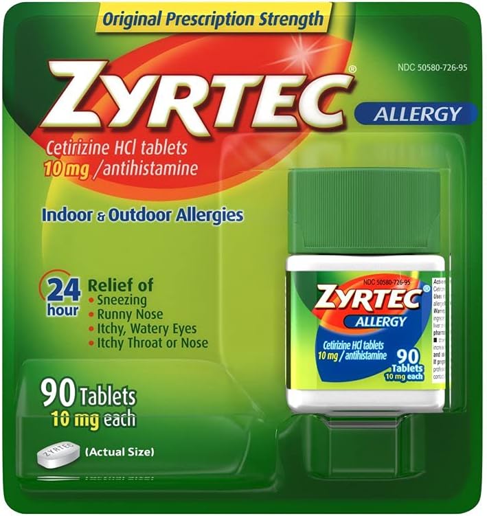 Zyrtec Allergi Relief (10 mg), 90 tabletter