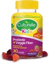 Culturelle daglige probiotiske kapsler 30CT & Kids Probiotiske + Veggie Fiber Gummies 30CT for fordøjelse og immunforsvar