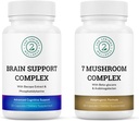 Mindful Focus Bundle - 7 Mushroom Complex & Brain Support for Kognitiv Klarhed og Nootrop Enhancement