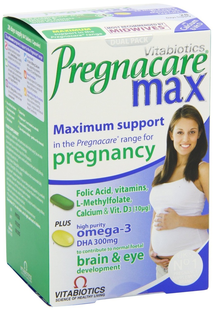 Vitabiotics Ltd, England 2 Pakker Gravide Max 84 tabletter = Total 168 tabletter / kapsler
