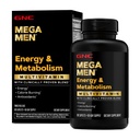 GNC Mega Mænd Energi & Metabolisme Multivitamin Caplets, Klinisk bevist at føle sig bedre, Calorie Burn, Focus, 100mg Koffein, Thermogen, Immun, B Vitaminer, Timet Release, 180 greve, 90 dages forsyning