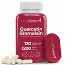 LongLifeNutri Quercetin 1000mg med bromelain 200mg - 120 Vegetariske Kapsler, Organic Dihydrat Complex for Joint Mobility & Respiratory Balance, 2- måned Supply, GMP Certified, Made in USA