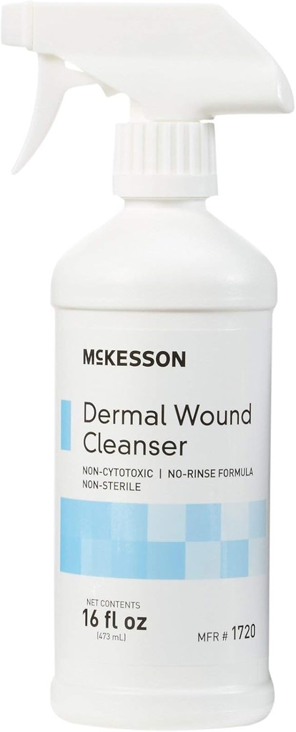 McKesson Dermal Wound Care Cleanser Spray, 16 oz [1 Greve] Førstehjælp vask løsning til mindre skader, Cuts, Burns, Scrapes, Sores