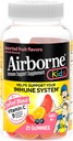 Airborne C-vitamin 500 mg (per servering) Kids Assorted Fruit Flavored Gummies (21 Tæl i en flaske), Glutenfri immunforsvar supplement med vitaminer A C E, Selen, Echinacea & Ingefær