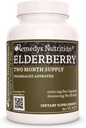 Remedy 's Nutrition Elderberry Medical 124; 1000 mg, 60 Vegan Capsules Herbal Kosttilskud 124; Two Month Supply