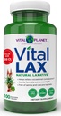 Vital Planet - Vital Lax Natural Laxative Cleanse supplement til lejlighedsvis obstipation, med Magnesium Hydroxid, Slippery Elm, Aloe, og Triphala til støtte af tarmregularitet 100 kapsler