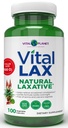 Vital Planet - Vital Lax Natural Laxative Cleanse supplement til lejlighedsvis obstipation, med Magnesium Hydroxid, Slippery Elm, Aloe, og Triphala til støtte af tarmregularitet 100 kapsler