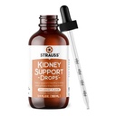 Strauss Naturals Nyre Support Drops - Urte Nyre Support for Mænd og Kvinder - Hjælper med Nyre Sundhed og Urinary Tract Funktion - Vegan & Non- GMO - Spearmint Flavored - 100 ml flaske