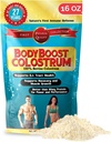 BodyBoost Whole Colostrum, 100% Bovine Colostrum Powder, Immunbooster med immunoglobulin & Lactoferrin, Græs Fed Colostrum til Gut Health, 16 oz