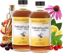 Mickelberry Gardens Throat & Lung Honey Tonic: Wellness Syrup, Natural Sore Throat Relief, immunforsvar & Host suppressant for voksne & Børn (4 oz, 2 Pack)
