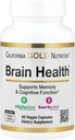 California Gold Nutrition Brain Sundhed med Alpha- Glycerophosphorylcholin, Calcium, Phosphorus og Phosphatidylserin, 60 Veggie kapsler