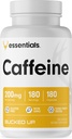 Bucked Up Koffein 200mg Per Servering, Essentials (180 Servere, 180 Kapsler)