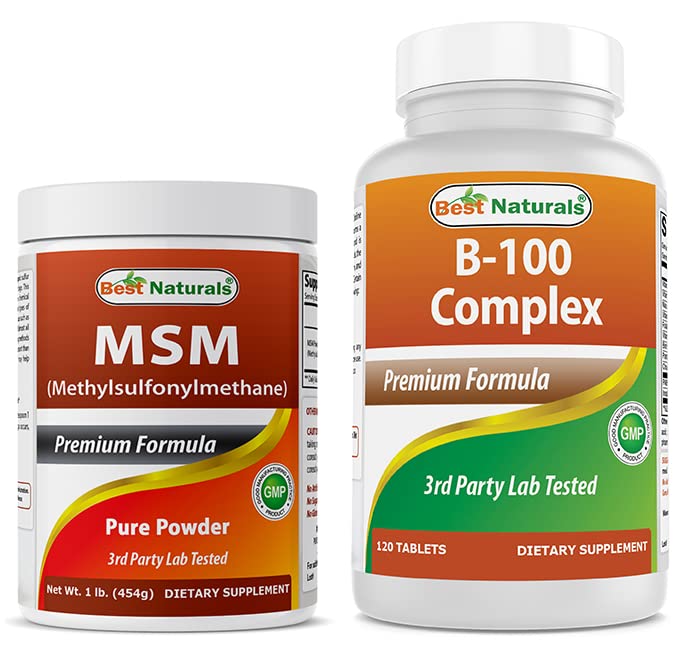 Bedste Naturals MSM Powder & B- 100 Complex